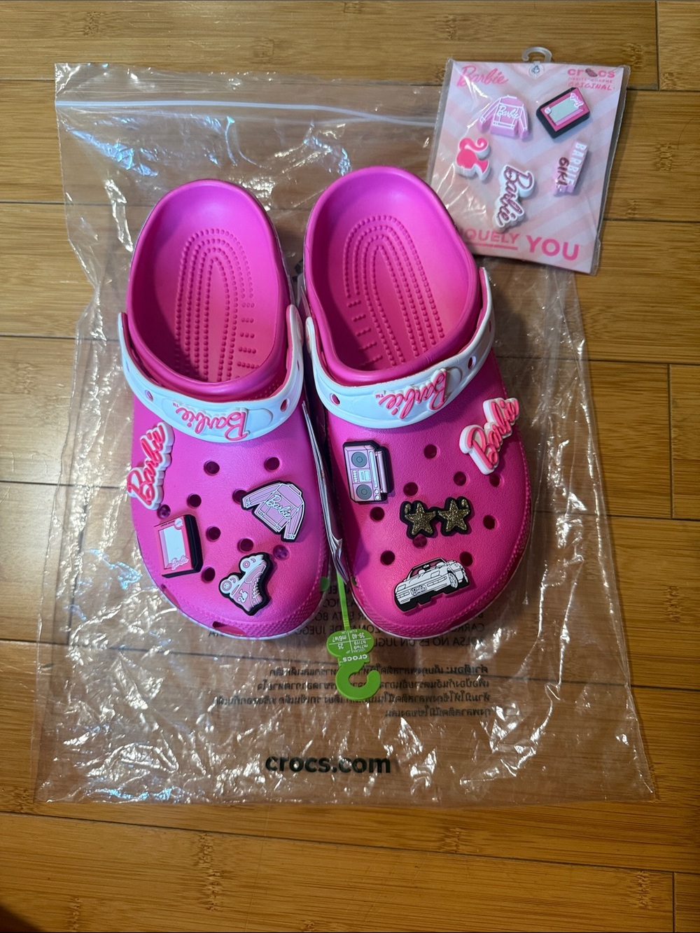 Barbie Pink Woman’s Slip-On Clogs with Charm Accents